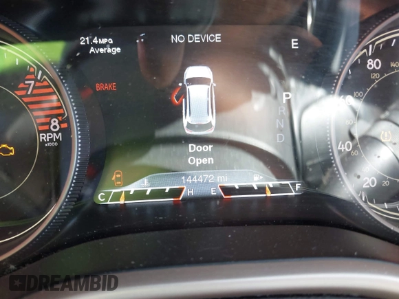 2017 Jeep Cherokee Limited with VIN 1C4PJMDS4HW564127, listed as a IAAI auction lot 41808675 with 144,472 mi miles. Bid and sale history available at carsss.com. Image 15.