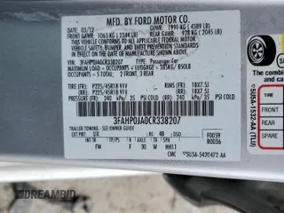2012 Ford Fusion SEL with VIN 3FAHP0JA0CR338207, listed as a Copart auction lot 51502495 with 97,904 mi miles and Salvage Title. Bid and sale history available at carsss.com. Image 12.