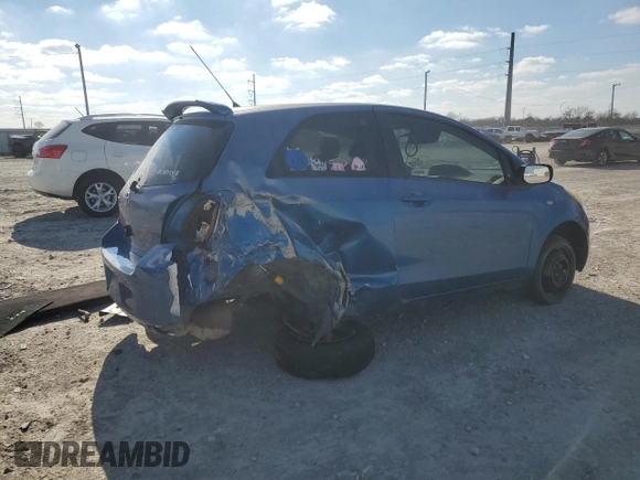 2008 Toyota Yaris with VIN JTDJT923285179759, listed as a Copart auction lot 89194665 with 258,440 mi miles and Salvage Title. Bid and sale history available at carsss.com. Image 3.