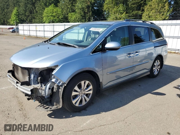 2014 Honda Odyssey EX-L with VIN 5FNRL5H62EB040061, listed as a Copart auction lot 54880355 with 178,179 mi miles and Salvage Title. Bid and sale history available at carsss.com. Image 1.