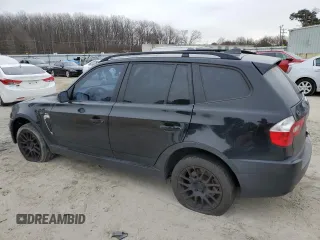 2004 BMW X3 2.5i with VIN WBXPA73494WC41339, listed as a Copart auction lot 89266205 with 0 mi miles and Salvage Title. Bid and sale history available at carsss.com. Image 2.