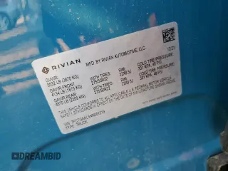 2022 Rivian R1T Launch Edition with VIN 7FCTGAAL5NN001219, listed as a Copart auction lot 86623924 with Not Provided miles and Salvage Title. Bid and sale history available at DreamBid. Image 12.