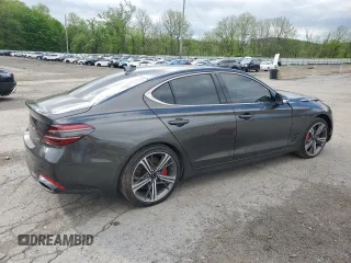 2024 Genesis G70 2.5T with VIN KMTG34SCXRU141623, listed as a Copart auction lot 55944715 with 25,318 mi miles and Salvage title. Bid and sale history available at DreamBid. Image 3.