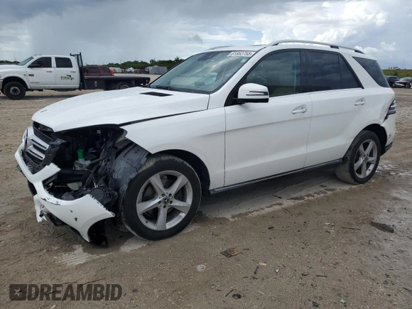 2017 Mercedes-Benz GLE 350 with VIN 4JGDA5JBXHA958446, listed as a Copart auction lot 61852755 with 157,812 mi miles and Salvage title. Bid and sale history available at DreamBid. Image 1.