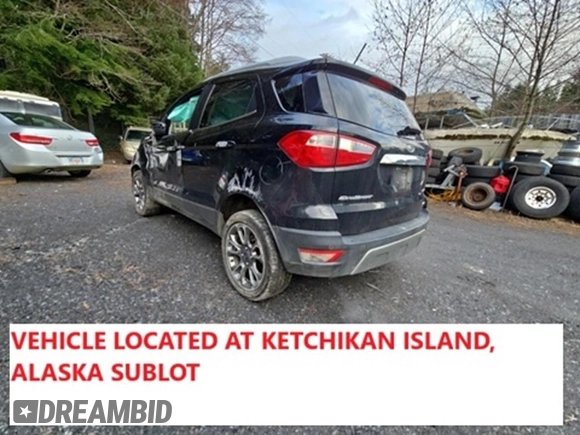 2019 Ford EcoSport Titanium with VIN MAJ6S3KLXKC287979, listed as a Copart auction lot 50271635 with 83,875 mi miles and Salvage Title. Bid and sale history available at DreamBid. Image 3.