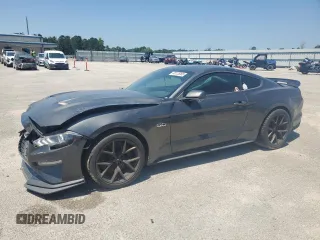 2019 Ford Mustang GT with VIN 1FA6P8CF4K5184455, listed as a Copart auction lot 48125085 with 73,983 mi miles and Salvage Title. Bid and sale history available at carsss.com. Image 1.