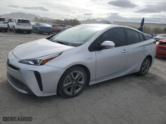 2021 Toyota Prius L Eco with VIN JTDKAMFU6M3141280, listed as a Copart auction lot 47604825 with 65,725 mi miles and Salvage Title. Bid and sale history available at carsss.com. Image 1.
