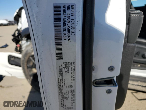 2022 Jeep Cherokee X with VIN 1C4PJMCX5ND556560, listed as a Copart auction lot 89098945 with 35,462 mi miles and Salvage Title. Bid and sale history available at carsss.com. Image 14.