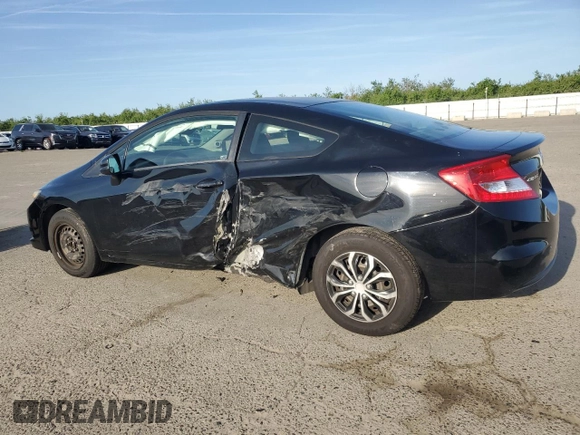 2013 Honda Civic Cpe LX with VIN 2HGFG3B59DH504100, listed as a Copart auction lot 52367335 with 108,208 mi miles and Salvage Title. Bid and sale history available at carsss.com. Image 2.