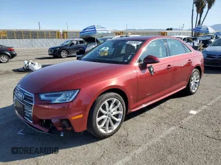2019 Audi A4 Premium Plus with VIN WAUENAF41KA044624, listed as a Copart auction lot 50043695 with 12,368 mi miles and Salvage Title. Bid and sale history available at carsss.com. Image 1.