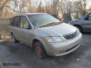 2000 Mazda MPV DX with VIN JM3LW28G0Y0131876, listed as a IAAI auction lot 41776254 with 279,825 mi miles. Bid and sale history available at carsss.com. Image 1.