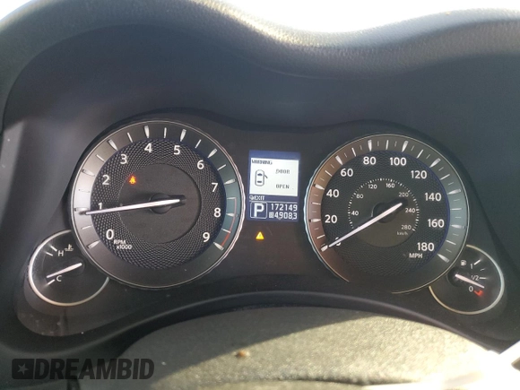 2012 Infiniti M37 with VIN JN1BY1AP5CM332230, listed as a Copart auction lot 71890694 with 172,149 mi miles and Salvage Title. Bid and sale history available at carsss.com. Image 9.