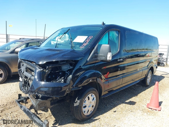 2024 Ford Transit Passenger Wagon XL with VIN 1FBAX2Y80RKA16100, listed as a IAAI auction lot 41862070 with 23,763 mi miles. Bid and sale history available at carsss.com. Image 17.