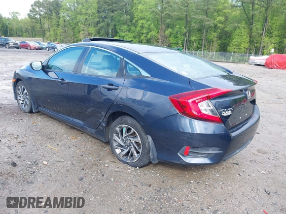 2016 Honda Civic Sedan EX with VIN 19XFC2F75GE009232, listed as a IAAI auction lot 41986268 with 160,707 mi miles. Bid and sale history available at carsss.com. Image 3.