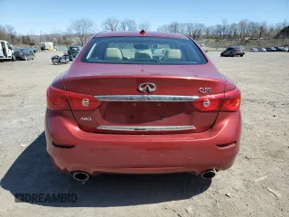 2014 Infiniti Q50 Premium with VIN JN1BV7AR7EM689215, listed as a Copart auction lot 53778625 with 110,164 mi miles and Salvage Title. Bid and sale history available at carsss.com. Image 6.