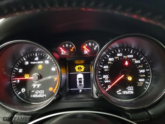 2011 Audi TT 2.0T Premium Plus with VIN TRUBFAFK2B1011493, listed as a Copart auction lot 80227184 with 135,206 mi miles and Salvage Title. Bid and sale history available at carsss.com. Image 9.
