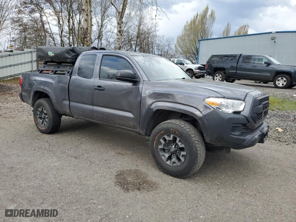 2021 Toyota Tacoma 4WD SR with VIN 3TYSX5EN6MT008083, listed as a Copart auction lot 83401194 with 49,724 mi miles and Salvage Title. Bid and sale history available at carsss.com. Image 4.