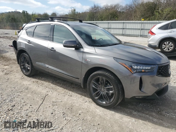 2023 Acura RDX w/A-Spec Package with VIN 5J8TC1H64PL005764, listed as a Copart auction lot 79410724 with 13,963 mi miles and Salvage title. Bid and sale history available at DreamBid. Image 4.
