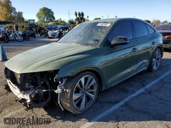 2021 Audi SQ5 Sportback Prestige with VIN WA134AFY1M2091675, listed as a Copart auction lot 80514314 with Not provided miles and Salvage title. Bid and sale history available at DreamBid. Image 1.