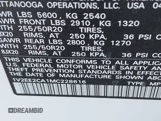 2021 Volkswagen Atlas SEL с VIN 1V2EE2CA1MC228616, выставлен на аукционе IAAI как лот 41231626 с пробегом 46 369 миль миль и . История ставок и продаж доступна на DreamBid. Изображение 9.