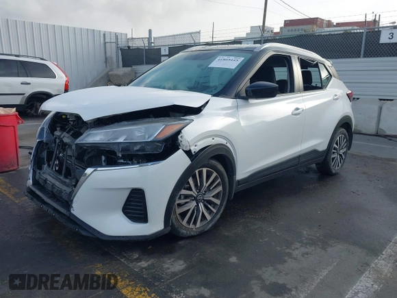 2023 Nissan Kicks SV with VIN 3N1CP5CV5PL492991, listed as a IAAI auction lot 41805445 with Not Provided miles. Bid and sale history available at carsss.com. Image 16.