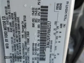 2015 Lincoln MKZ with VIN 3LN6L2G95FR602317, listed as a Copart auction lot 50933695 with 94,147 mi miles and Salvage Title. Bid and sale history available at carsss.com. Image 13.