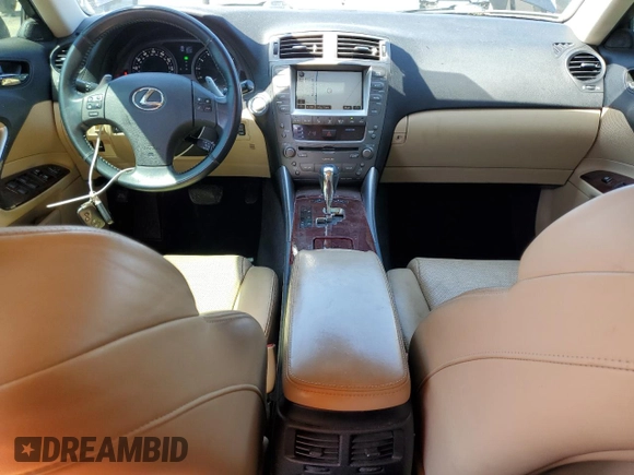 2008 Lexus IS 250 with VIN JTHBK262985068799, listed as a Copart auction lot 54976905 with 296,653 mi miles and Salvage Title. Bid and sale history available at DreamBid. Image 8.