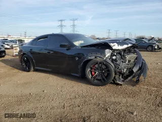 2021 Dodge Charger SRT Hellcat Widebody with VIN 2C3CDXL92MH533106, listed as a Copart auction lot 48713125 with 30,155 mi miles and Salvage Title. Bid and sale history available at carsss.com. Image 4.