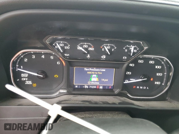 2021 GMC Sierra 1500 with VIN 1GTP9GEK7MZ421268, listed as a Copart auction lot 80513124 with 71,234 mi miles and Salvage Title. Bid and sale history available at DreamBid. Image 9.