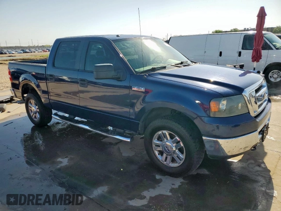 2008 Ford F-150 XL with VIN 1FTRW14W78KC53472, listed as a Copart auction lot 52100445 with 161,390 mi miles and Salvage Title. Bid and sale history available at carsss.com. Image 4.