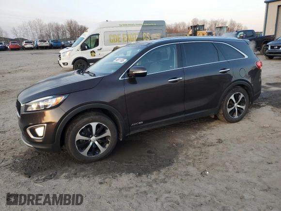 2017 Kia Sorento EX with VIN 5XYPHDA57HG307373, listed as a Copart auction lot 48811185 with 105,447 mi miles and Salvage Title. Bid and sale history available at DreamBid. Image 1.