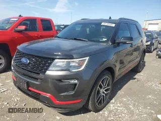 2018 Ford Explorer Sport with VIN 1FM5K8GT0JGB41704, listed as a Copart auction lot 50730935 with 92,621 mi miles and Salvage Title. Bid and sale history available at DreamBid. Image 1.