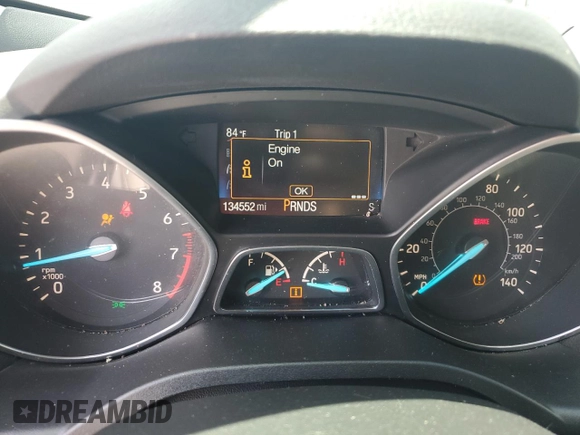 2017 Ford Escape S with VIN 1FMCU0F74HUD35591, listed as a Copart auction lot 59889465 with 134,552 mi miles and Salvage title. Bid and sale history available at DreamBid. Image 9.