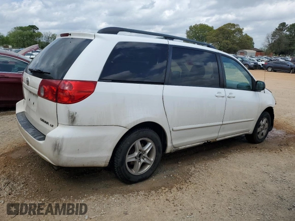 2006 Toyota Sienna CE with VIN 5TDZA23C46S518172, listed as a Copart auction lot 51509465 with 0 mi miles and Salvage Title. Bid and sale history available at carsss.com. Image 3.