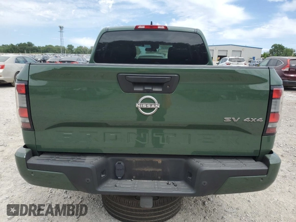 2022 Nissan Frontier SV with VIN 1N6ED1EK3NN654556, listed as a Copart auction lot 56589825 with 42,615 mi miles and Salvage title. Bid and sale history available at DreamBid. Image 6.