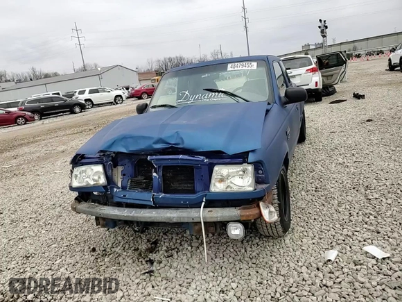 1999 Ford Ranger XL with VIN 1FTYR14V7XPB28399, listed as a Copart auction lot 48479455 with 133,285 mi miles and Salvage Title. Bid and sale history available at carsss.com. Image 10.