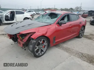 2020 Kia Stinger GT with VIN KNAE35LC4L6079560, listed as a Copart auction lot 89122095 with 0 mi miles and Salvage Title. Bid and sale history available at carsss.com. Image 1.