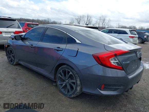 2020 Honda Civic Sedan Sport with VIN 2HGFC2F83LH540535, listed as a IAAI auction lot 41730827 with 80,648 mi miles. Bid and sale history available at carsss.com. Image 3.