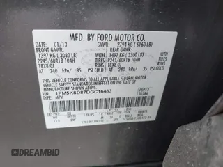 2013 Ford Explorer XLT z VIN 1FM5K8D87DGC16483, wystawiony jako IAAI lot #42114797 z przebiegiem 149 548 mil mil oraz . Historia ofert i sprzedaży dostępna na DreamBid. Obrazek 9.