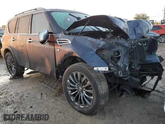 2020 Nissan Armada Platinum with VIN JN8AY2NF2L9360218, listed as a Copart auction lot 73315184 with 74,826 mi miles and Non Repairable. Bid and sale history available at carsss.com. Image 4.