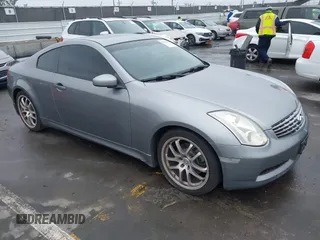 2006 Infiniti G35 Coupe with VIN JNKCV54E16M715130, listed as a IAAI auction lot 41920085 with 162,578 mi miles. Bid and sale history available at carsss.com. Image 1.