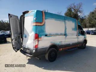2021 Ford Transit Cargo with VIN 1FTBR1C84MKA86168, listed as a Copart auction lot 49556215 with 75,151 mi miles and Salvage Title. Bid and sale history available at DreamBid. Image 3.