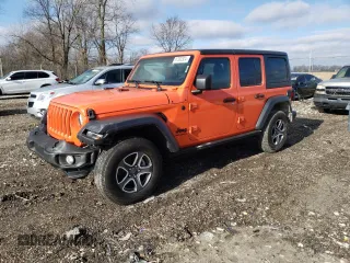 2023 Jeep Wrangler Sport with VIN 1C4HJXDG8PW687459, listed as a Copart auction lot 87302924 with 16,637 mi miles and Salvage Title. Bid and sale history available at DreamBid. Image 1.