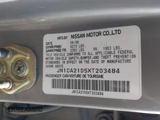 1999 Nissan Maxima GXE z VIN JN1CA21D5XT203484, wystawiony jako IAAI lot #42161696 z przebiegiem 249 747 mil mil oraz . Historia ofert i sprzedaży dostępna na DreamBid. Obrazek 9.