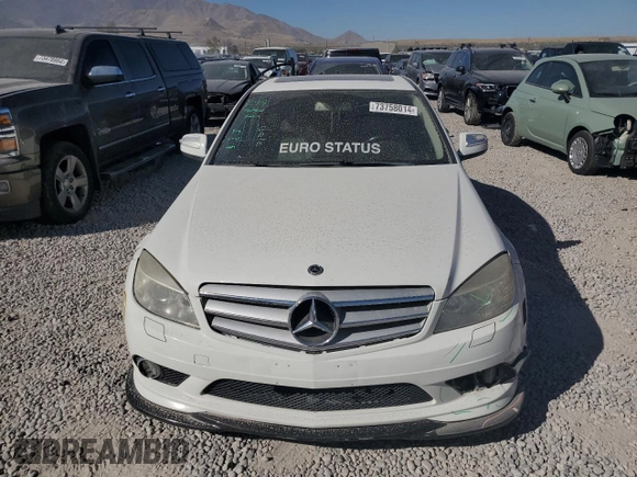 2009 Mercedes-Benz C 300 Sport with VIN WDDGF54X89R055926, listed as a Copart auction lot 73758014 with Not provided miles and Salvage title. Bid and sale history available at DreamBid. Image 5.