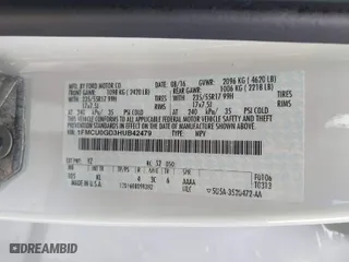 2017 Ford Escape SE with VIN 1FMCU0GD3HUB42479, listed as a IAAI auction lot 42053776 with 113,099 mi miles. Bid and sale history available at carsss.com. Image 9.
