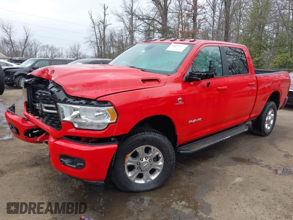 2022 Ram 2500 Big Horn with VIN 3C6UR5DLXNG149728, listed as a IAAI auction lot 41652824 with 45,415 mi miles and . Bid and sale history available at DreamBid. Image 2.