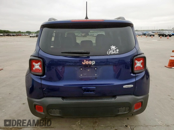2020 Jeep Renegade Latitude with VIN ZACNJABB2LPL72507, listed as a Copart auction lot 59021305 with 39,034 mi miles and Salvage title. Bid and sale history available at DreamBid. Image 6.