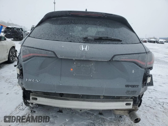 2024 Honda HR-V Sport with VIN 3CZRZ2H54RM730149, listed as a Copart auction lot 45405005 with 6,928 mi miles and Salvage Title. Bid and sale history available at carsss.com. Image 6.