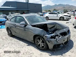 2015 BMW 2 Series M235i with VIN WBA1J7C55FV253647, listed as a Copart auction lot 60231395 with 57,639 mi miles and Salvage title. Bid and sale history available at DreamBid. Image 13.